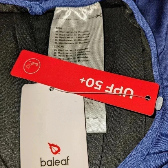 BALEAF Women's Sz.  32 XS 1 Piece Athletic Swimsuit Blue Adjustable Strap UPF50+ - Picture 8 of 10